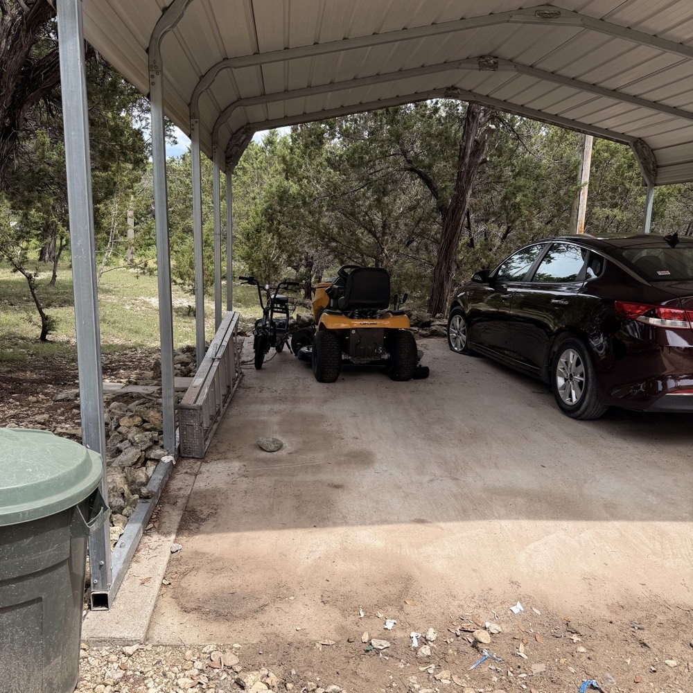 The same carport fully cleared out after Loredo Hauling